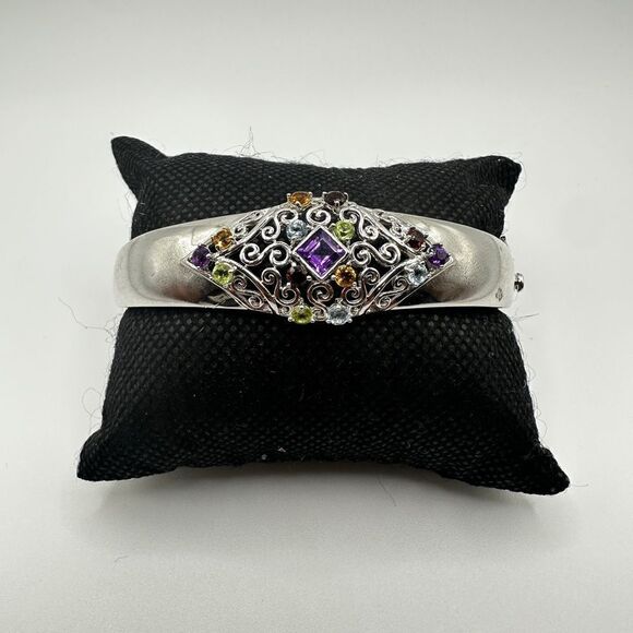 NWOT multi-gemstone designed bracelet in sterling silver! - Picture 14 of 14